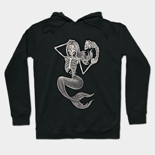 Mermaid skull fantasy surreal art. Hoodie